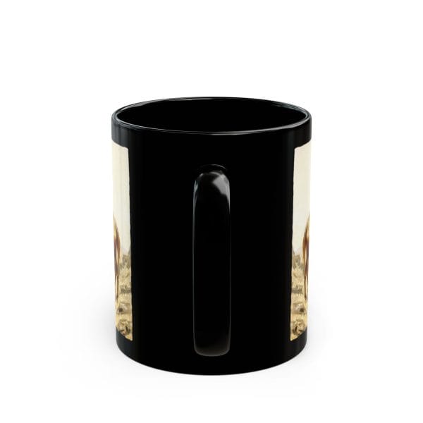 Frederic Remington “The Lookout” 1887 – 11oz Black Ceramic Mug - Image 5