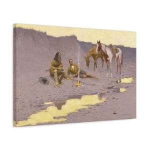 A New Year on the Cimarron – Canvas Wall Art by Frederic Remington