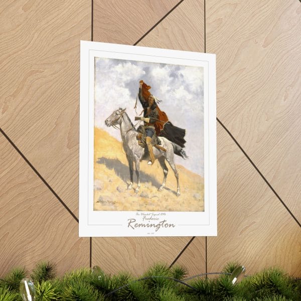 Frederic Remington's "The Blanket Signal" - 1909 - Matte Vertical Poster on White - Image 9