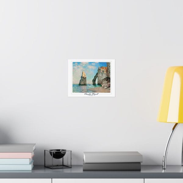 Claude Monet’s “The Cliffs at Étretat” (1885) - Matte Horizontal Posters on White - Image 9