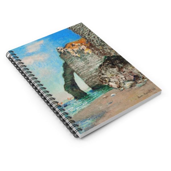 Claude Monet’s “The Cliffs at Étretat” (1885) - Spiral Notebook - Ruled Line - Image 3
