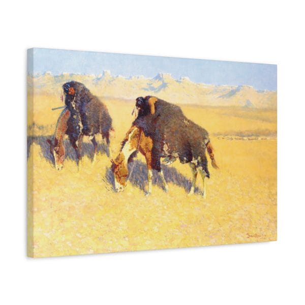 Indians Disguised as Buffalo – Canvas Wall Art by Frederic Remington