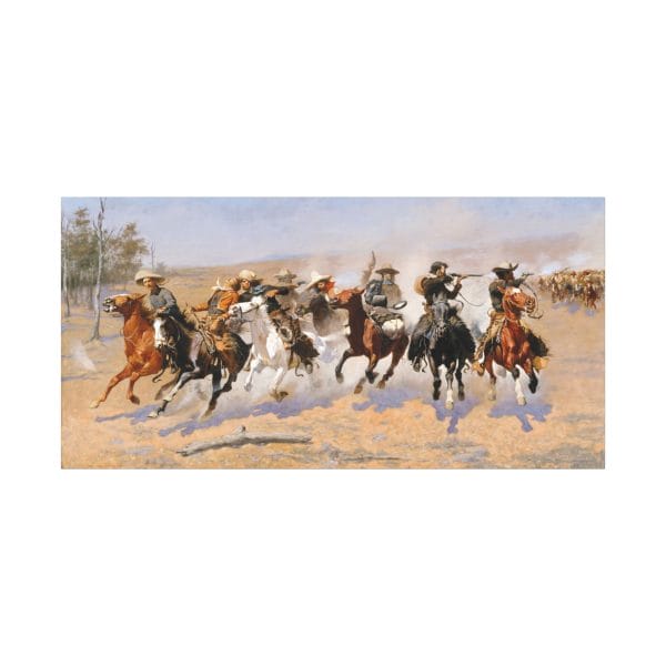 A Dash for the Timber – Canvas Wall Art by Frederic Remington - Image 4
