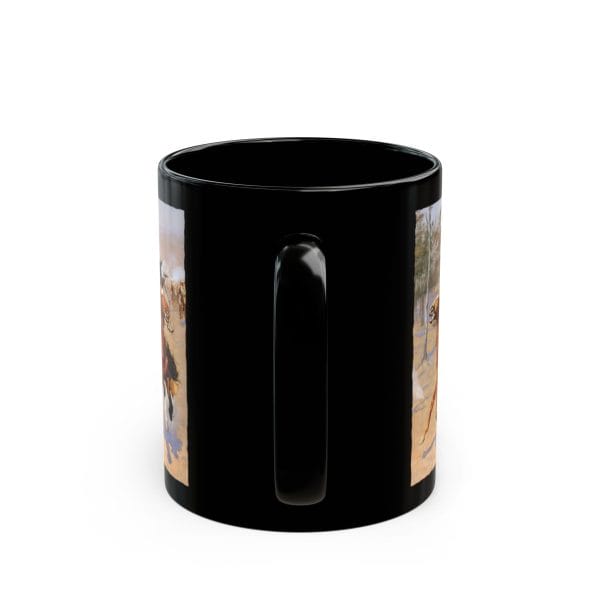 "A Dash to the Timber" (1889) – Frederic Remington, 11oz Black Mug - Image 5