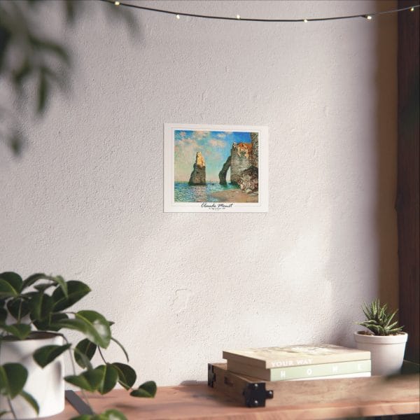 Claude Monet’s “The Cliffs at Étretat” (1885) - Matte Horizontal Posters on White - Image 8