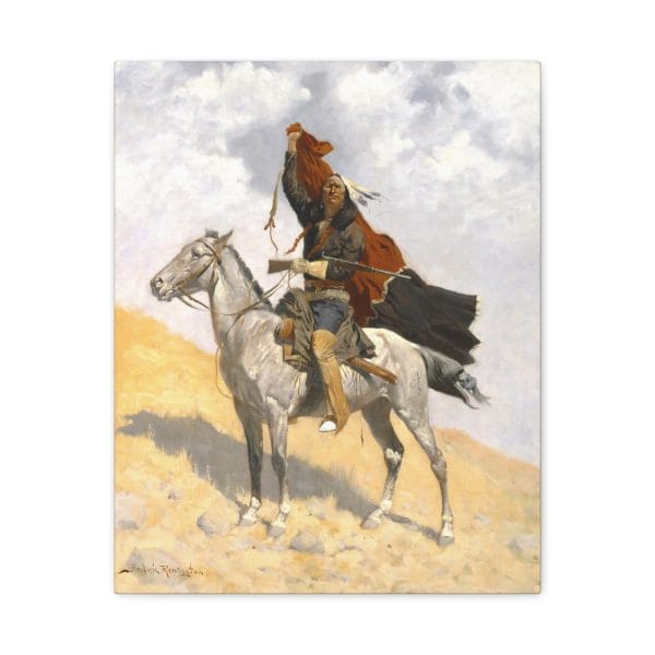The Blanket Signal – Canvas Wall Art by Frederic Remington - Image 10