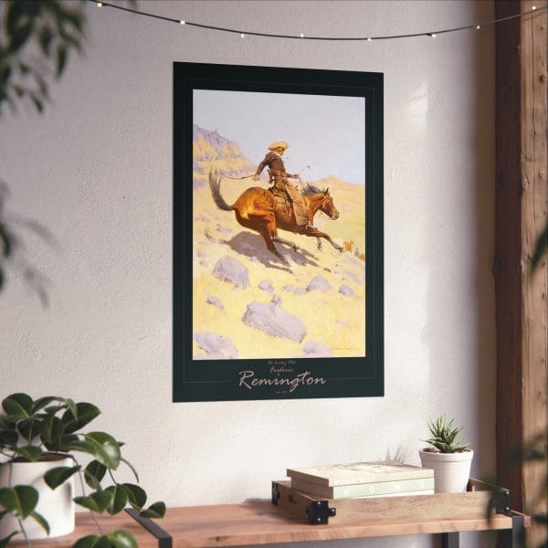 Frederic Remington “The Cowboy” 1902 – Fine Art Poster Print on Black - Image 10