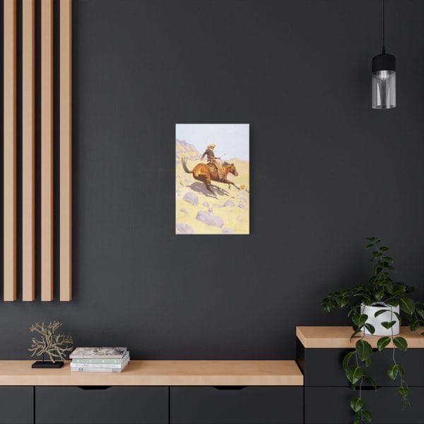 Frederic Remington's "The Cowboy" - 1902 - Canvas Wall Art - Image 2