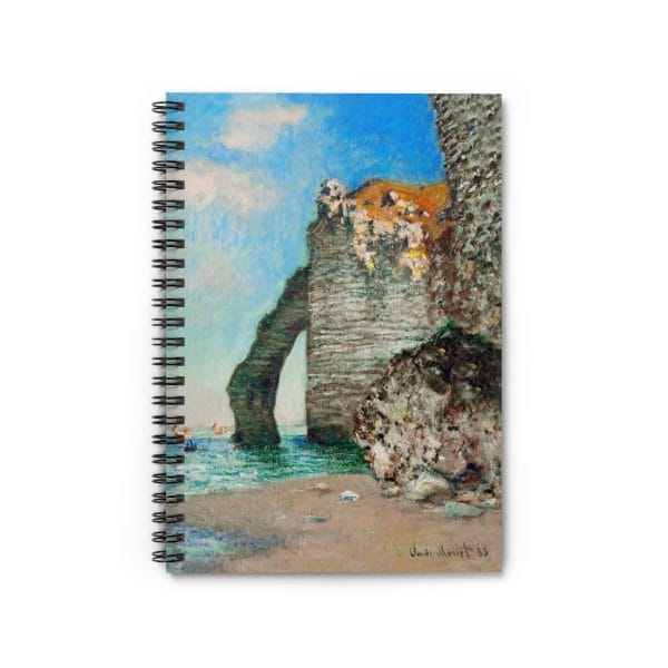 Claude Monet’s “The Cliffs at Étretat” (1885) - Spiral Notebook - Ruled Line