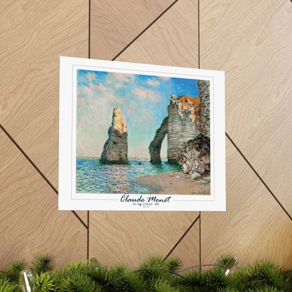 Claude Monet’s “The Cliffs at Étretat” (1885) - Matte Horizontal Posters on White - Image 3