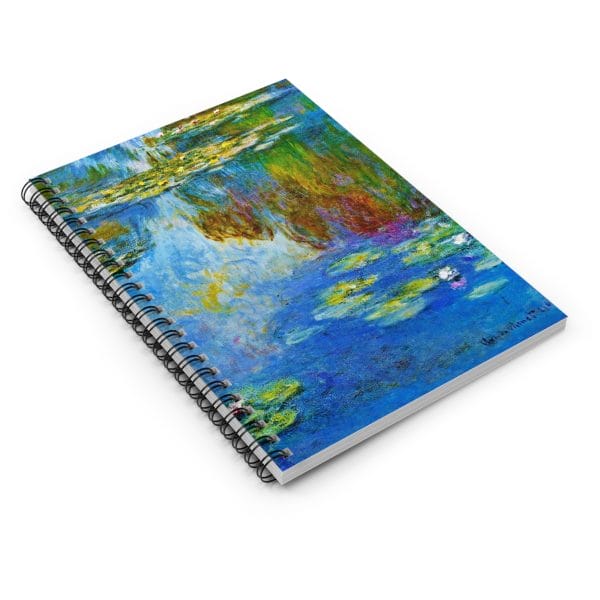 Claude Monet’s “Water Lilies” (1907) - Spiral Notebook - Ruled Line - Image 3
