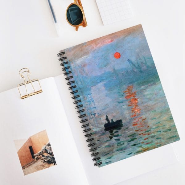 Claude Monet’s “Sunrise” (1872) - Spiral Notebook - Ruled Line - Image 5