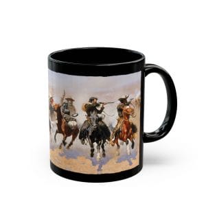 "A Dash to the Timber" (1889) – Frederic Remington, 11oz Black Mug