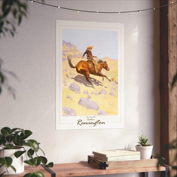 Frederic Remington “The Cowboy” 1902 – Fine Art Poster Print on White - Image 10