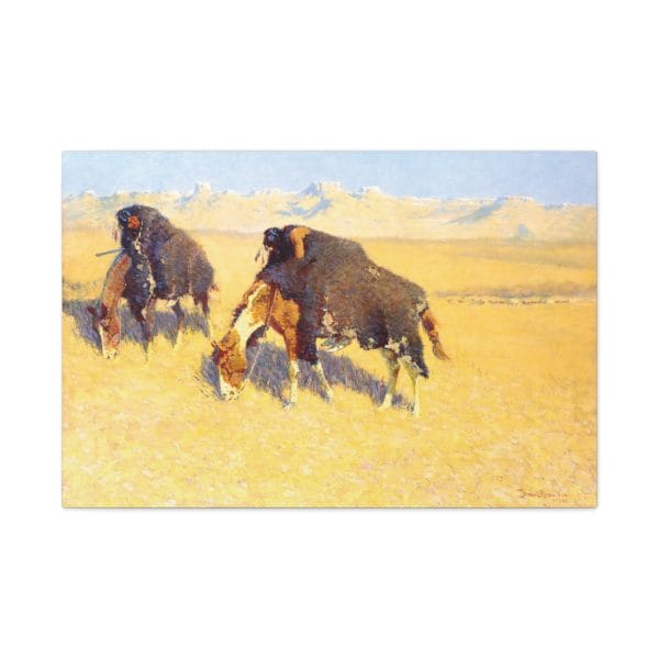Indians Disguised as Buffalo – Canvas Wall Art by Frederic Remington - Image 11