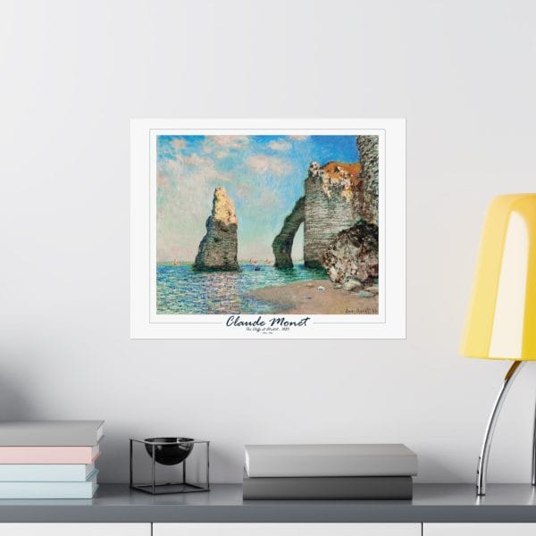 Claude Monet’s “The Cliffs at Étretat” (1885) - Matte Horizontal Posters on White - Image 5