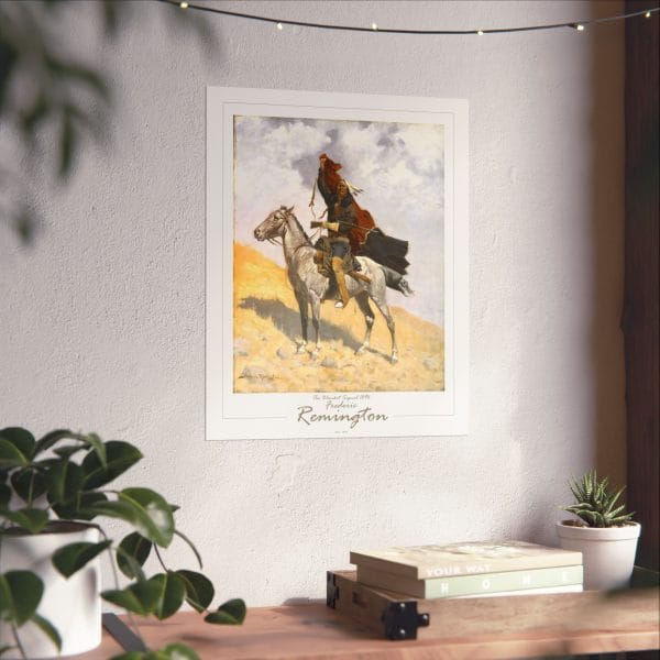 Frederic Remington's "The Blanket Signal" - 1909 - Matte Vertical Poster on White - Image 10