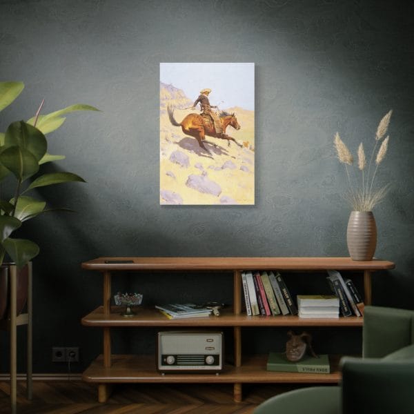 Frederic Remington's "The Cowboy" - 1902 - Canvas Wall Art - Image 12