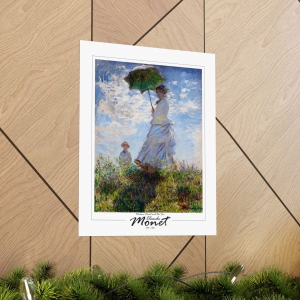 Claude Monet’s “Madame Monet and Her Son” (1873) - Matte Vertical Posters, on White - Image 3