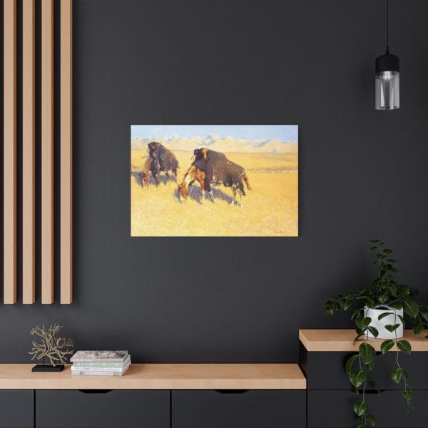 Indians Disguised as Buffalo – Canvas Wall Art by Frederic Remington - Image 14