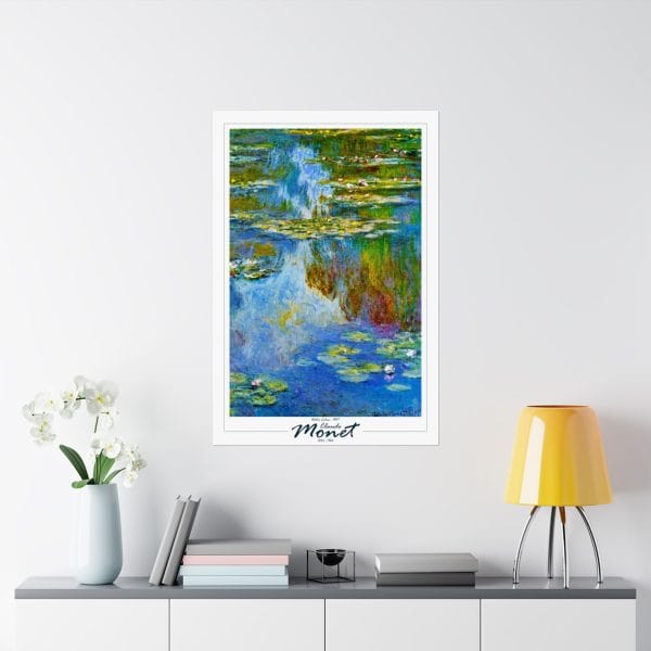 Claude Monet’s “Water Lilies” (1907) - Matte Vertical Posters, on White - Image 9