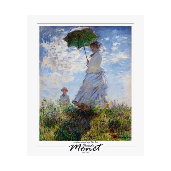 Claude Monet’s “Madame Monet and Her Son” (1873) - Matte Vertical Posters, on White - Image 4