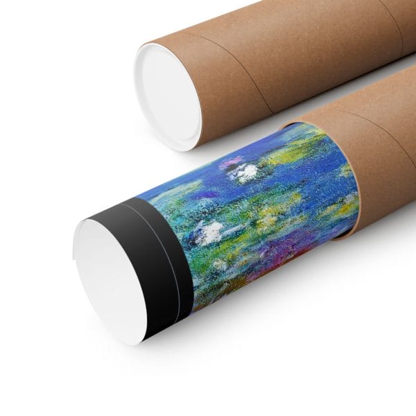 Claude Monet’s “Water Lilies” (1907) - Matte Vertical Posters, on Black - Image 3