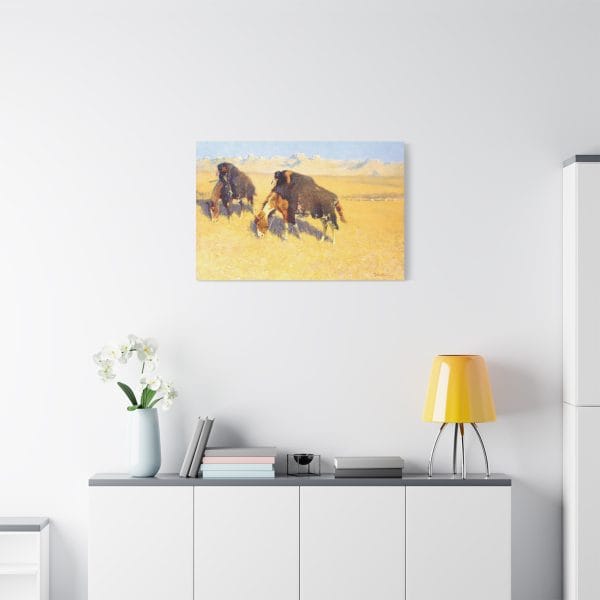 Indians Disguised as Buffalo – Canvas Wall Art by Frederic Remington - Image 13