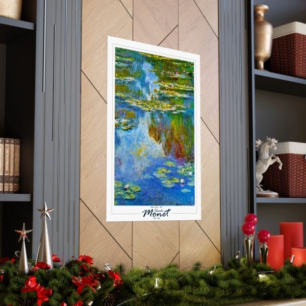 Claude Monet’s “Water Lilies” (1907) - Matte Vertical Posters, on White - Image 8