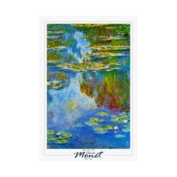 Claude Monet’s “Water Lilies” (1907) - Matte Vertical Posters, on White - Image 7