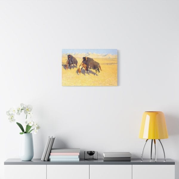 Indians Disguised as Buffalo – Canvas Wall Art by Frederic Remington - Image 3