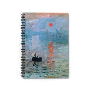 Claude Monet’s “Sunrise” (1872) - Spiral Notebook - Ruled Line
