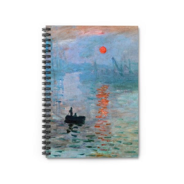 Claude Monet’s “Sunrise” (1872) - Spiral Notebook - Ruled Line